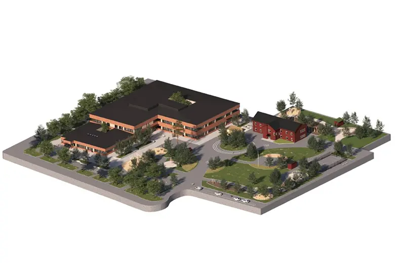 Örsundsbroskolans nya utformning, illustration