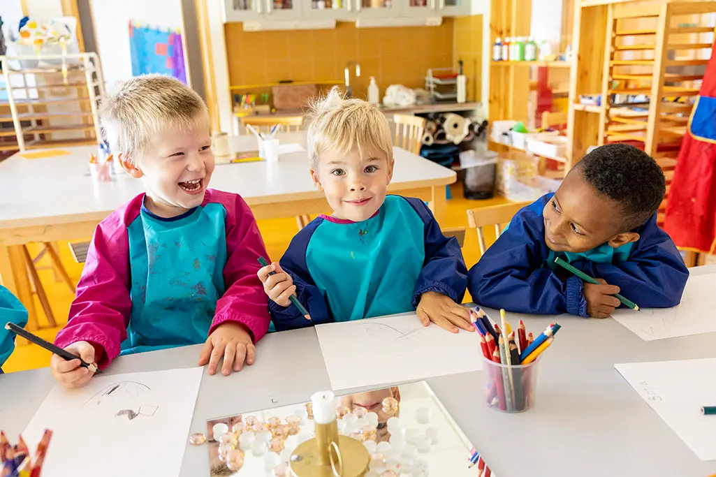 Barn som går på Korsängens förskola, foto